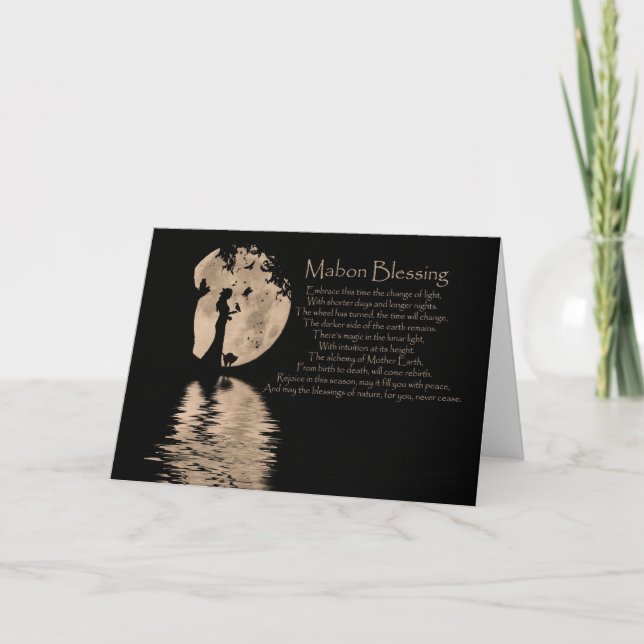 Cartão Abençoações de Mabon Autumn Equinox (Frente)