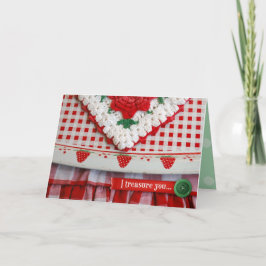 Cartão Abençoações de Morango Vintage - "Eu Te Aprecio"