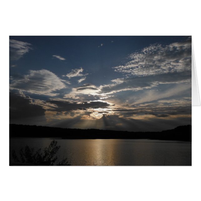 Cartão Abençoações e fé do céu (Frente horizontal)