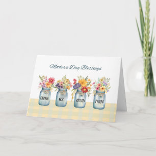 Cartão Abençoações Religiosas do dia de as mães Mason Jar