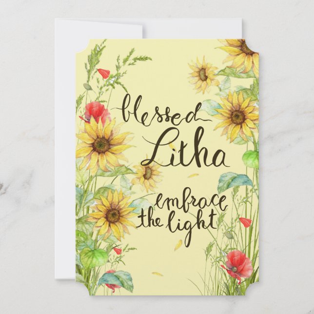 Cartão Abençoada Litha (Frente)