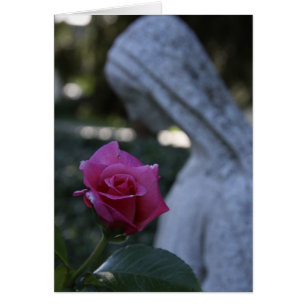 Cartão Abençoada Mary e o Rosa