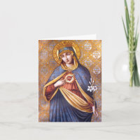 Cartão abençoado da Virgem Maria