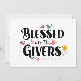Cartão Abençoados são os Givers, como vocês, Obrigados