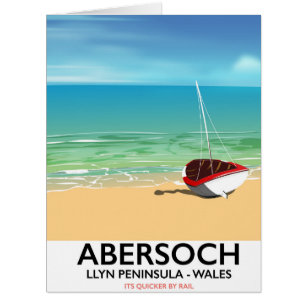 Cartão Abersoch, poster do feriado de Wales da península