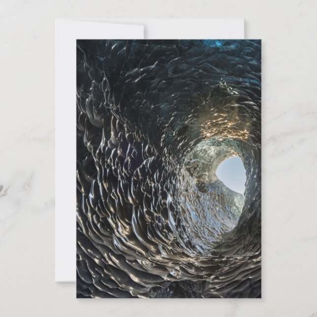 Cartão Abertura Cíclica Numa Caverna De Gelo (Frente)