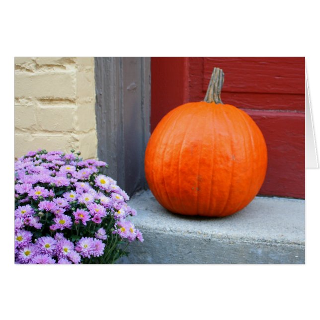 Cartão Abóbora (Frente Horizontal)