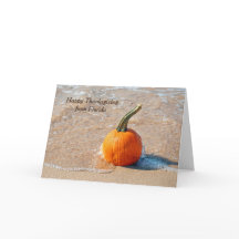 Abóbora de Ação de Graças na Praia 