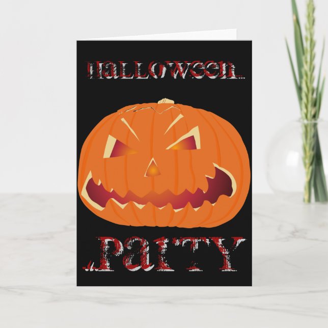 Cartão Abóbora de Halloween (Frente)