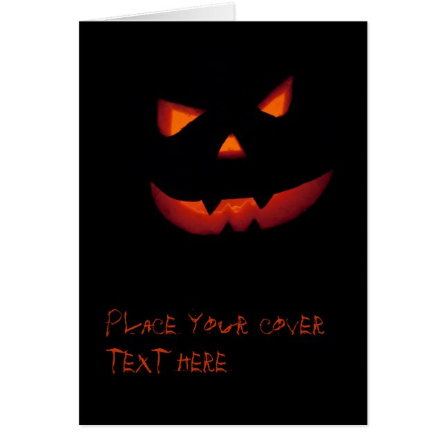 Cartão Abóbora de Halloween 001 (Frente)