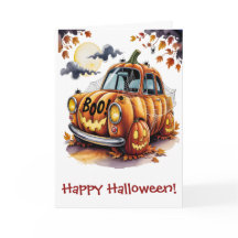 Abóbora de Halloween Adorável Carro Lanterna Assus