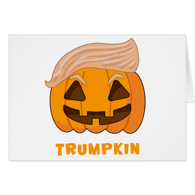 Cartão Abóbora de Trumpkin Donald Trump (Frente Horizontal)