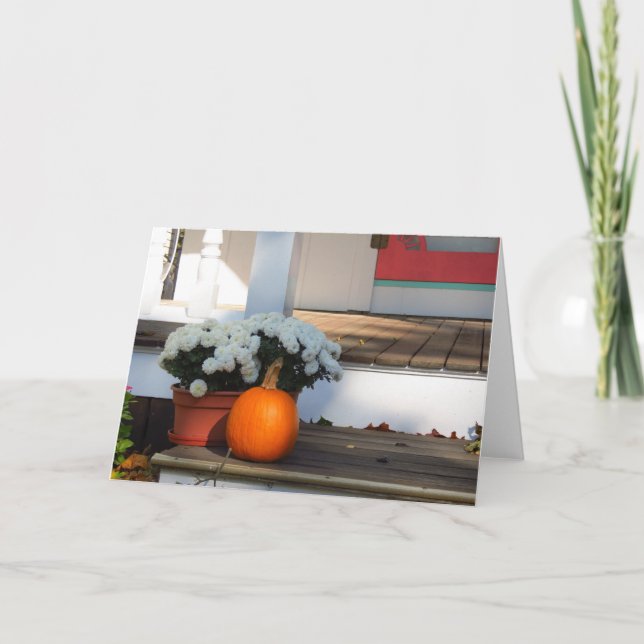 Cartão Abóbora e Mães brancas - Martha's Vineyard (Frente)