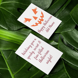 Cartão Abóbora Personalizada Feliz Halloween Jack O Lante