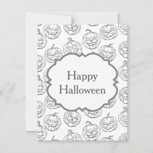 Cartão Abóboras de Halloween