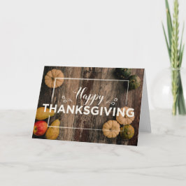 Cartão Abóboras Feliz Dia de Ação de Graças