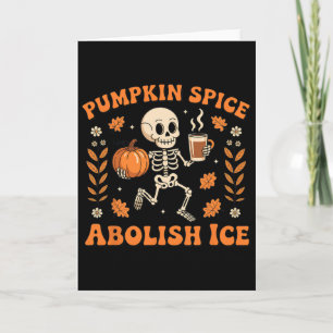 Cartão Abolição da Especiaria de Abóbora Gelo Halloween