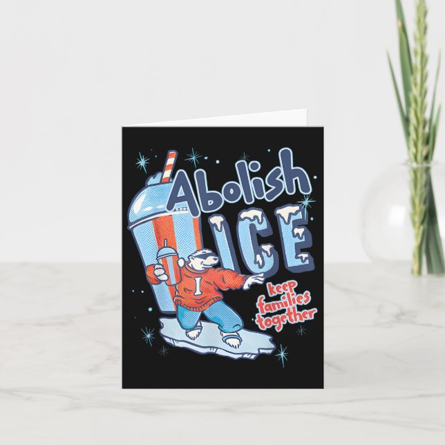 Cartão Abolir Famílias De Gelo Juntas (Frente)