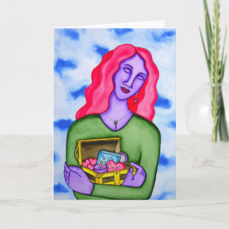 Cartão Abraça o amor próprio de Rita Loyd