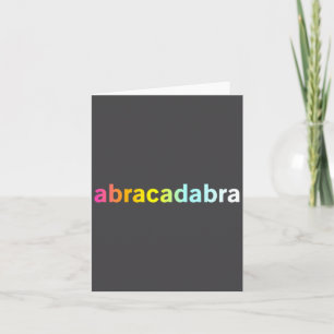 Cartão Abracadabra - Citação Mágica Divertida e Legal
