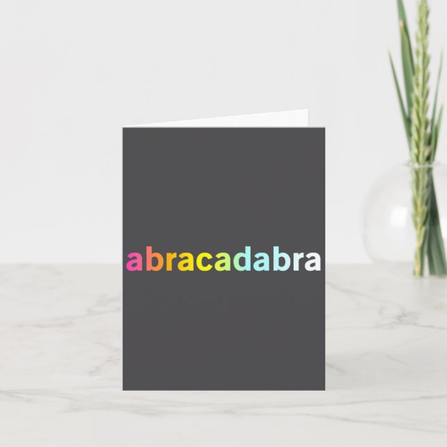 Cartão Abracadabra - Funny Cool Magic Quote  (Frente)