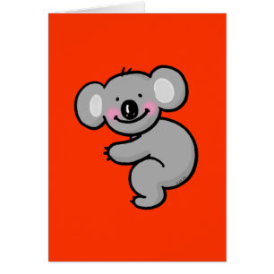 Cartão Abraçando o urso de Koala