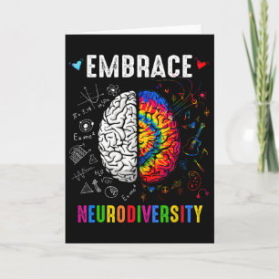 Cartão Abraçar a Neurodiversidade Consciência do Autismo 