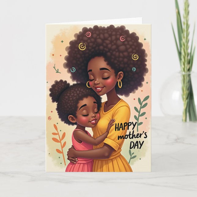 Cartão Abrace de Feliz Dia das Mães (Frente)
