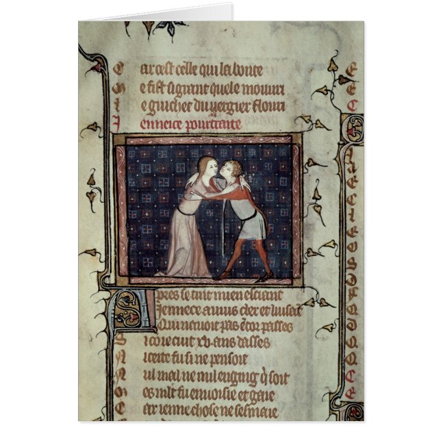 Cartão Abraço da juventude e do amor (Frente)