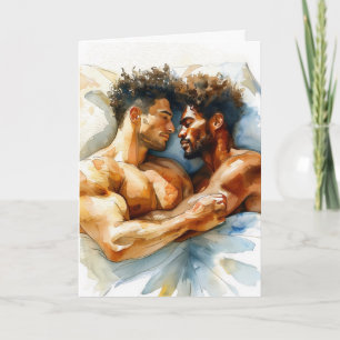 Cartão Abraço de Aquarela Amor Mediterrâneo