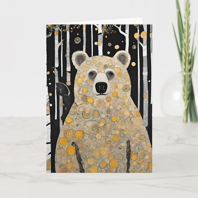 Cartão Abraço de Urso Fofo Pensando em Você (Frente)