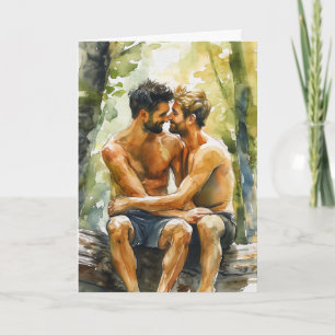 Cartão Abraço Florestal Aquarela