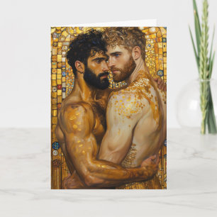 Cartão Abraço Mosaico Dourado