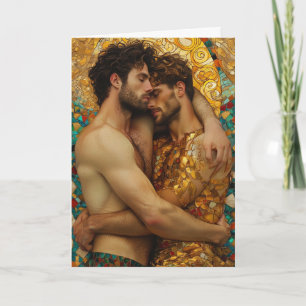 Cartão Abraço Mosaico Dourado