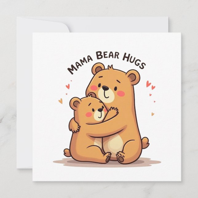 Cartão Abraços da Mamãe Urso (Frente)