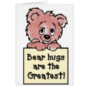 Cartão Abraços de urso