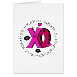 Cartão Abraços e beijos namorados