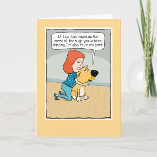 Cartão Abraços Extra De Cão Durante Tempos Duros