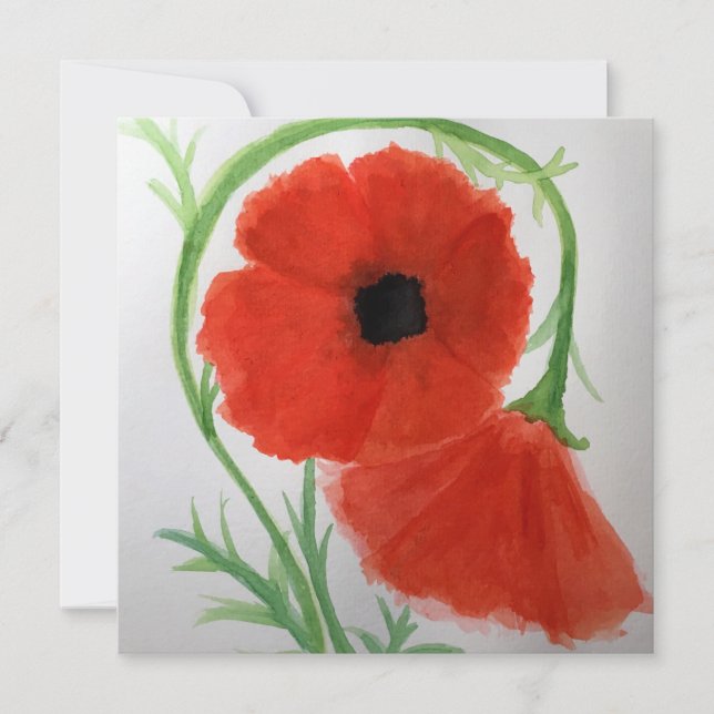 Cartão "Abraços para você" Design de Watercolor (Frente)