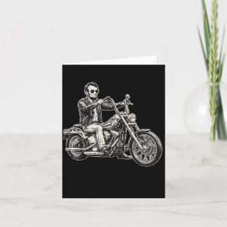 Cartão Abraham Abe Lincoln Moto Americano Ciclista EUA