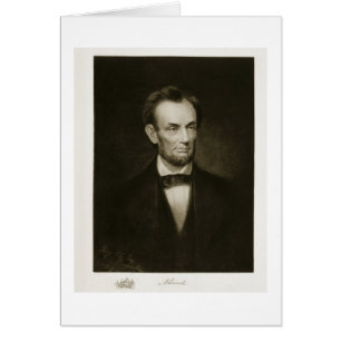 Cartão Abraham Lincoln, 16.º Presidente dos Estados Unido