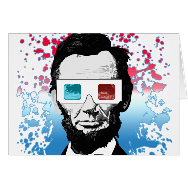 Cartão Abraham Lincoln - 3D (Frente Horizontal)