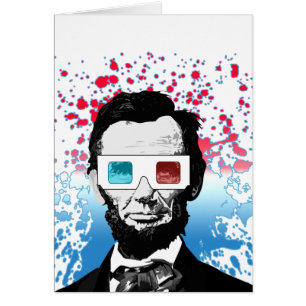 Cartão Abraham Lincoln - 3D
