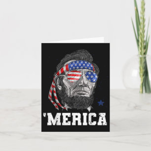 Cartão Abraham Lincoln 4 De Julho Merica Homens Mulheres