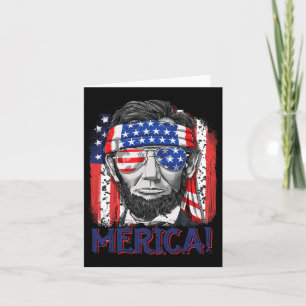 Cartão Abraham Lincoln 4 De Julho Merica Men Women Americ