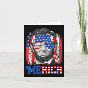 Cartão Abraham Lincoln 4 De Julho Merica Men Women Americ