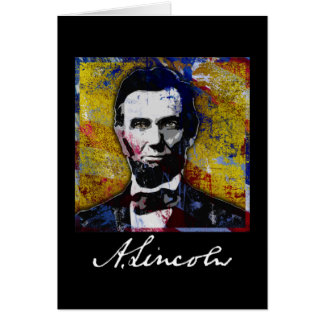 Cartão Abraham Lincoln - pintura