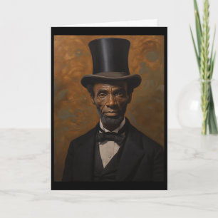 Cartão Abraham Lincoln Preto Juneteenth Homens Afro Rei