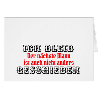 Cartão Absage an die Männerwelt