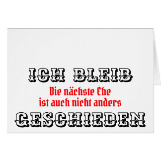 Cartão Absage e die Männerwelt